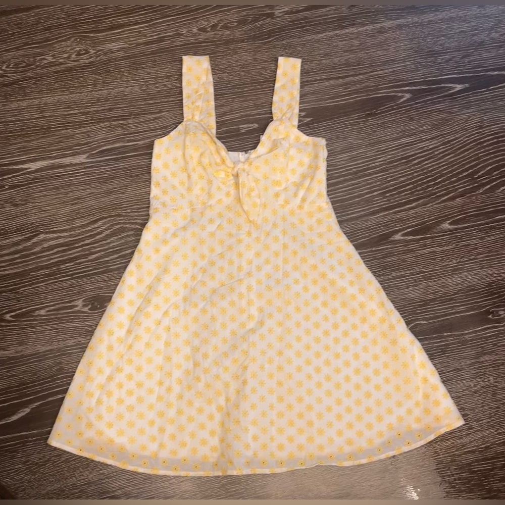Francesca’s Yellow Floral Mini Dress NWT